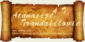 Atanasije Trandafilović vizit kartica